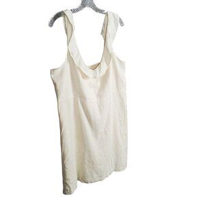 Old Navy Size XL Dress Ruffle Tank Smocked Back Linen Blend Knee Beachy Summer